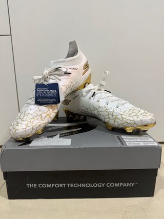 Botas Skechers SKX Elite Blancas Doradas