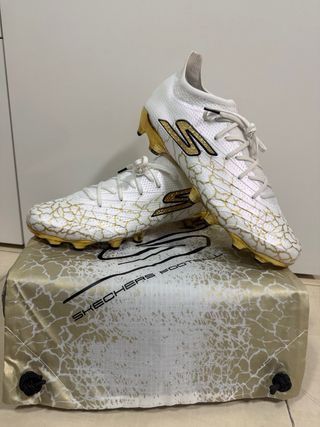 Botas Skechers SKX Elite Blancas Doradas