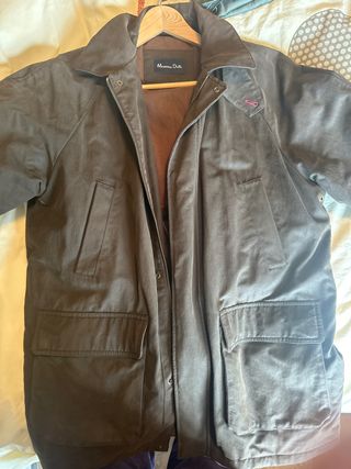 Chaquetón Massimo Dutti Piel Marrón
