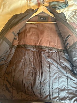 Chaquetón Massimo Dutti Piel Marrón