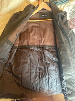 Chaquetón Massimo Dutti Piel Marrón