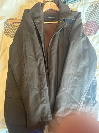 Chaquetón Massimo Dutti Piel Marrón