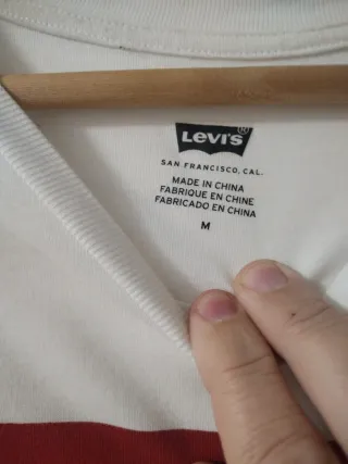 Camiseta Levi's Blanca Logo Rojo