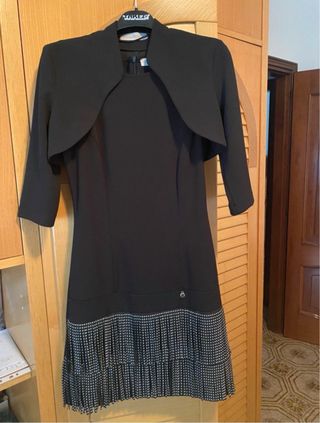 Vestito Rinascimento nero con frange