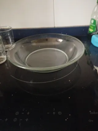 6 Vasos y Ensaladera de Cristal