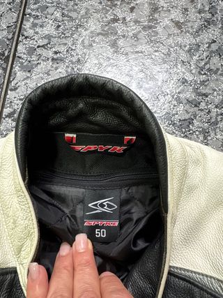 Chaqueta Moto Spyke Negra y Blanca Talla 50