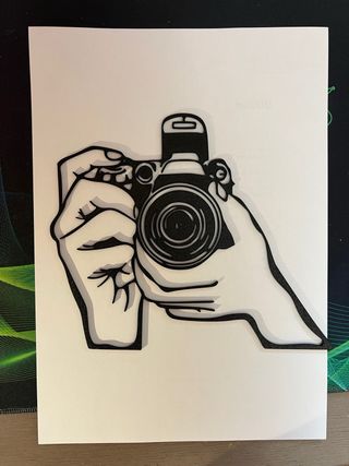 Line Art Fotocamera Reflex Stampa 3D