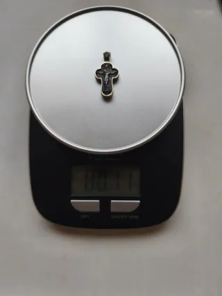 Cruz de Plata y chapado Oro.