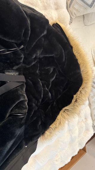 Parka larga señora forrada negra