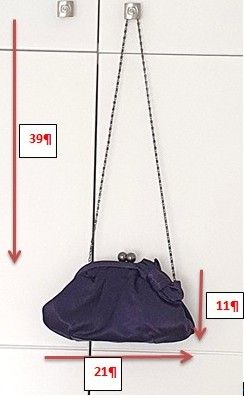 Bolso de fiesta morado con cadena