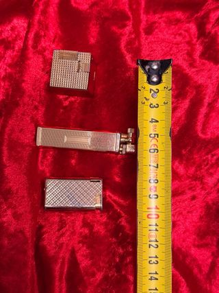 Set 3 Accendini Vintage Placcati in Oro