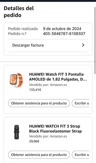 Huawei Watch Fit 3 Oro