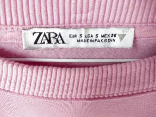 Sudadera Zara Rosa Mujer