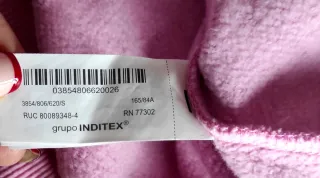 Sudadera Zara Rosa Mujer