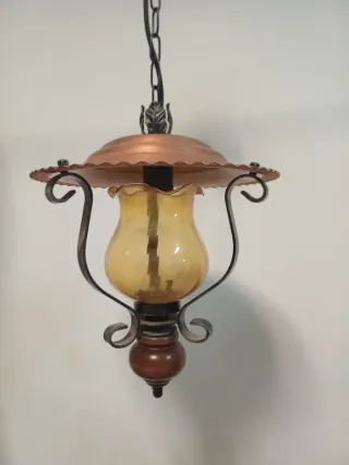 Lámparas rústicas vintage hierro forjado