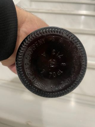 Botella cafetera de vidrio ámbar