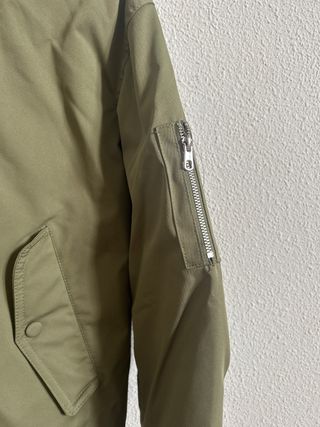 Chaqueta Bomber Mango Talla S Verde Militar