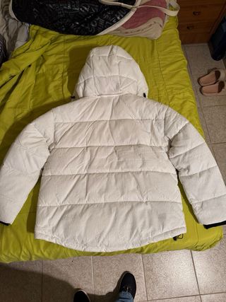 Abrigo Desigual Mujer Blanco Acolchado Corto