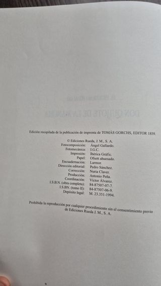 El Quijote Tomo I- II