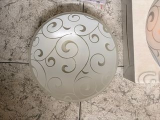 Plafón Globo Cristal y Plástico