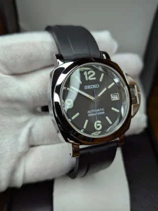 Reloj Seiko Mod Pam Negro Blanco Azul Marino