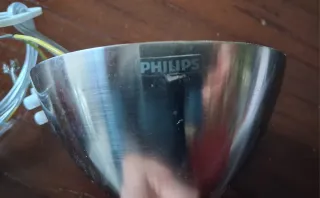 Lámpara colgante Philips metal inox