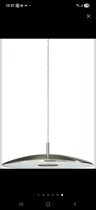 Lámpara colgante Philips metal inox