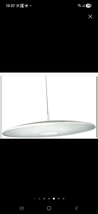 Lámpara colgante Philips metal inox