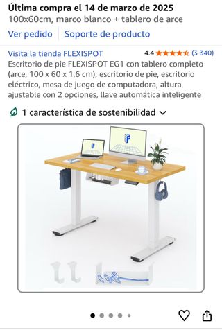 FLEXISPOT EG1 Tablero Escritorio Pie