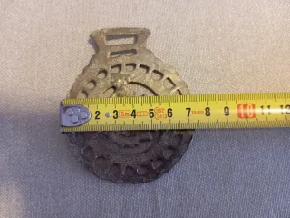 2 medallones latón, para decoración arnés caballo