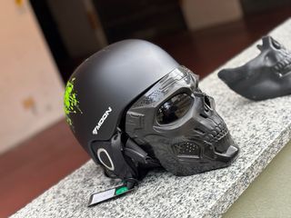 2 Maschera Teschio per Casco Sci/Snowboard/Skate