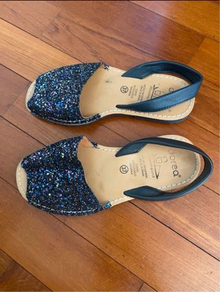Menorquinas Dorea glitter blu/multicolore 37