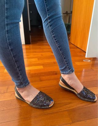 Menorquinas Dorea glitter blu/multicolore 37