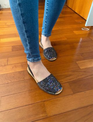 Menorquinas Dorea glitter blu/multicolore 37