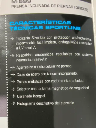 Máquina de gimnasio SALTER flexión piernas tumbado