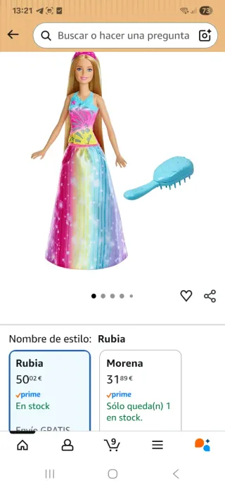 Barbie Dreamtopia Muñeca con Falda Arcoíris