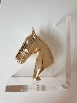 Sujetalibros de bronce con la figura de la cabeza