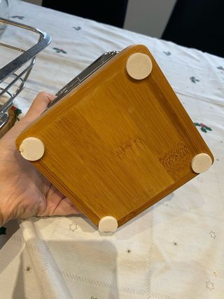 Cesta Frutero y cubiertos Metálico y Madera