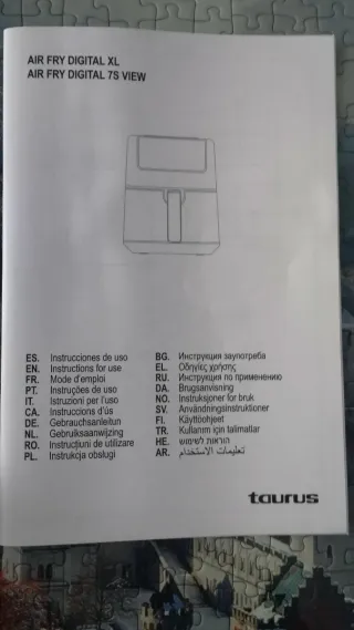 Freidora de aire Taurus recién estrenada.