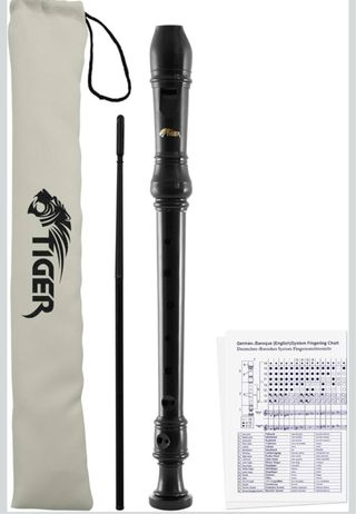 Flauta soprano negra Tiger con accesorios