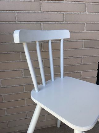 Silla alta infantil madera blanca Ikea AGAM