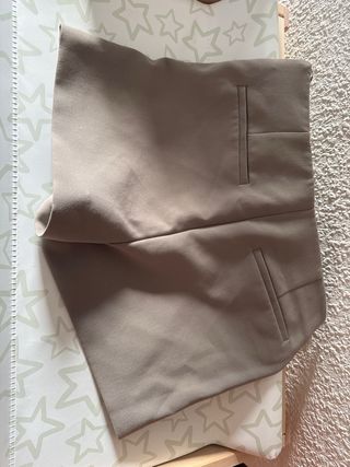 Falda pantalón Zara gris/kaky M