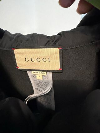 Gabardina Gucci Jacquard Nylon con Capucha