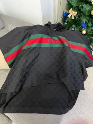 Gabardina Gucci Jacquard Nylon con Capucha