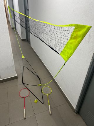 Set bádminton Decathlon: red +2raquetas +2volantes