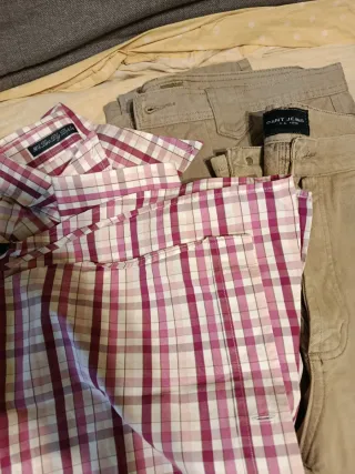 Camisa Gant cuadros rosa y beige Vaqueros Gant