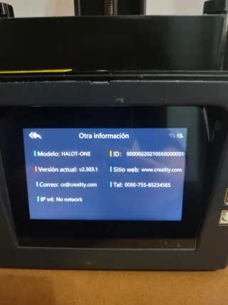 Impresora Resina Creality Halot One UV 3D Roja