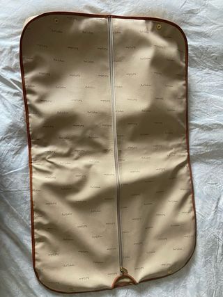 Portatrajes Piel Galván Beige/Marrón