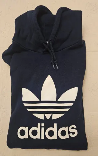 Sudadera Adidas Azul con Logo Trefoil