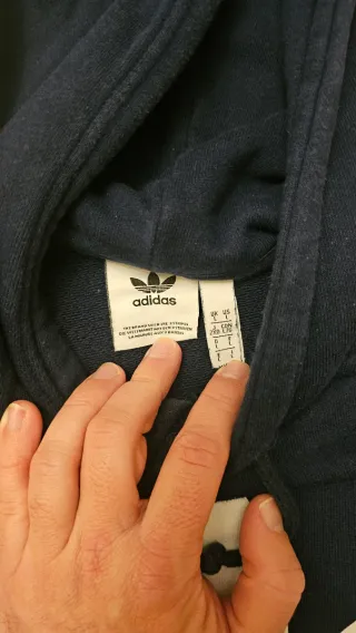 Sudadera Adidas Azul con Logo Trefoil